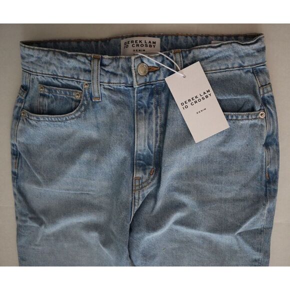 Derek Lam 10 Crosby Women Sz 25 Vintage Blue Farrah Hi-Rise Straight Jeans - Picture 7 of 10